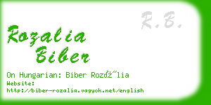 rozalia biber business card